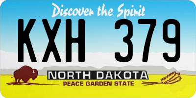 ND license plate KXH379
