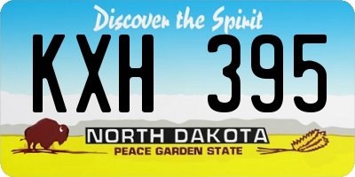 ND license plate KXH395