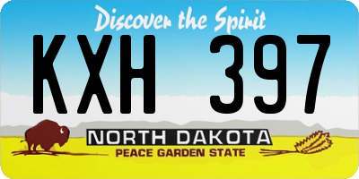 ND license plate KXH397