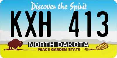 ND license plate KXH413