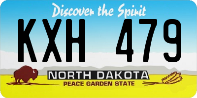 ND license plate KXH479