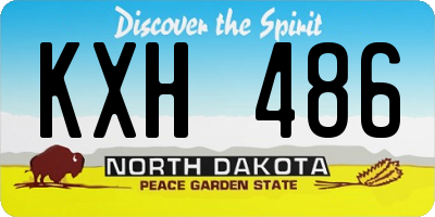 ND license plate KXH486