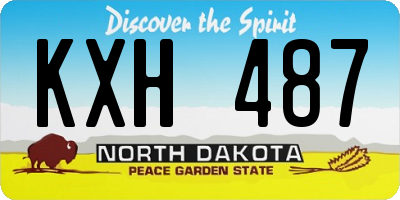 ND license plate KXH487