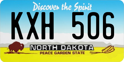 ND license plate KXH506