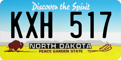 ND license plate KXH517