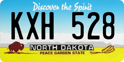 ND license plate KXH528
