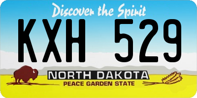 ND license plate KXH529