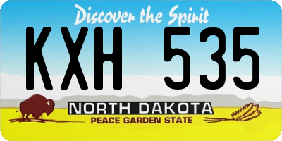 ND license plate KXH535