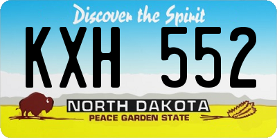 ND license plate KXH552