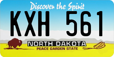 ND license plate KXH561