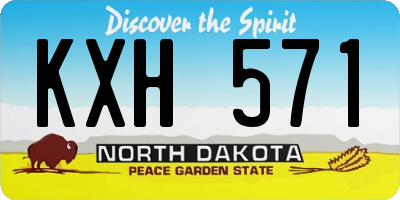 ND license plate KXH571