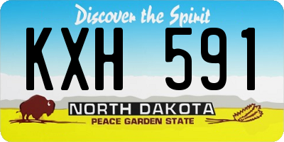 ND license plate KXH591