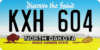 ND license plate KXH604