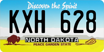 ND license plate KXH628