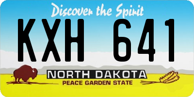 ND license plate KXH641