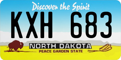 ND license plate KXH683