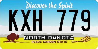 ND license plate KXH779