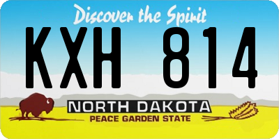 ND license plate KXH814