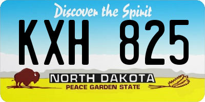 ND license plate KXH825