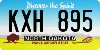 ND license plate KXH895