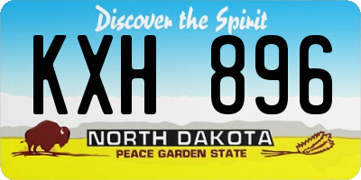 ND license plate KXH896