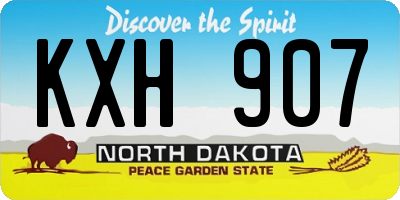ND license plate KXH907