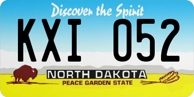 ND license plate KXI052