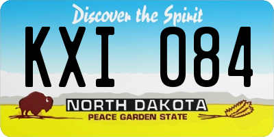 ND license plate KXI084