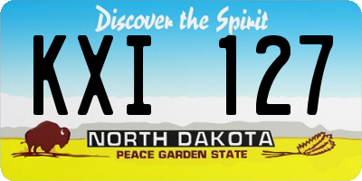 ND license plate KXI127