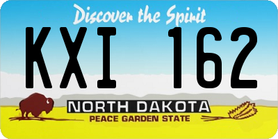 ND license plate KXI162
