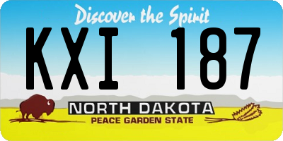 ND license plate KXI187