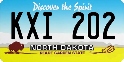 ND license plate KXI202