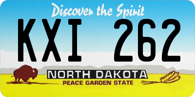 ND license plate KXI262