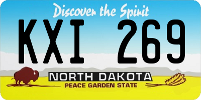 ND license plate KXI269