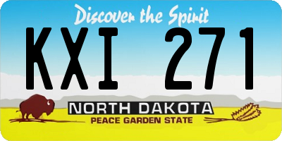 ND license plate KXI271