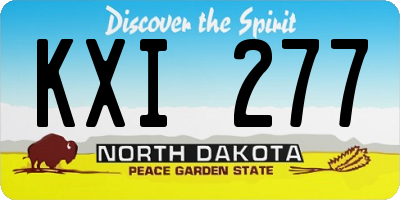 ND license plate KXI277