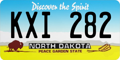 ND license plate KXI282