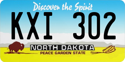 ND license plate KXI302