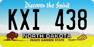 ND license plate KXI438