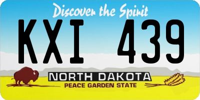 ND license plate KXI439