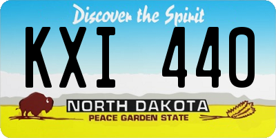 ND license plate KXI440