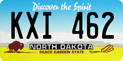 ND license plate KXI462