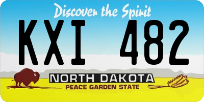 ND license plate KXI482