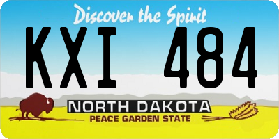 ND license plate KXI484