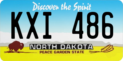 ND license plate KXI486
