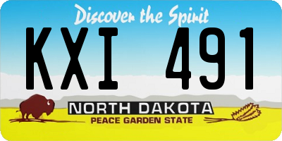 ND license plate KXI491