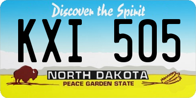ND license plate KXI505