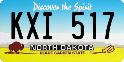 ND license plate KXI517
