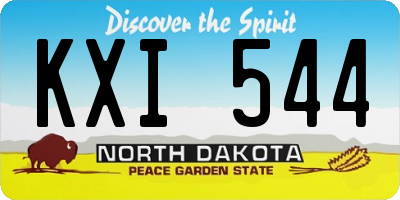 ND license plate KXI544