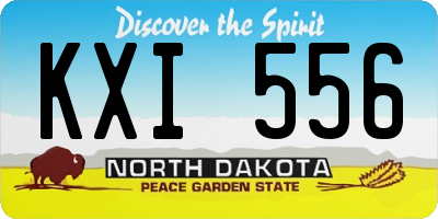 ND license plate KXI556